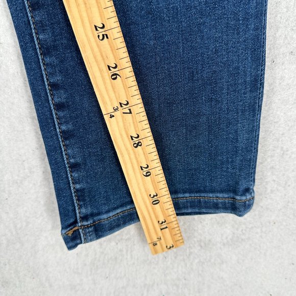 Apt 9 Jeans Womens 8 Blue Denim Curvy Straight Slimming Tummy Waistband Pants - Picture 9 of 16